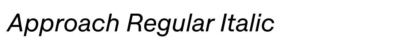 Approach Regular Italic image